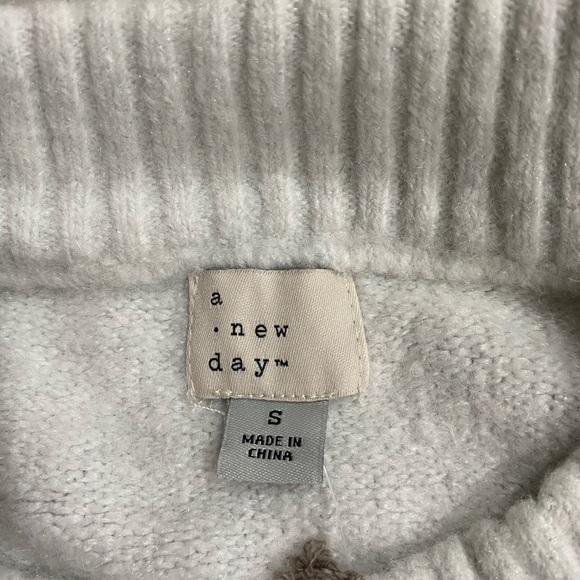 A NEW DAY Women's Embellised Sweater Light Grey Size Small - Picture 4 of 6